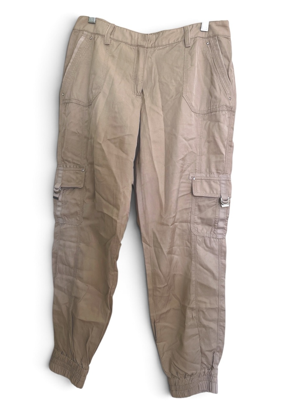 White House Black Market Beige Cargo Jogger Pants